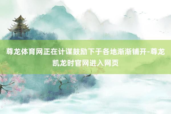 尊龙体育网正在计谋鼓励下于各地渐渐铺开-尊龙凯龙时官网进入网页