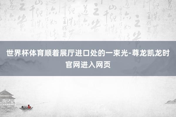 世界杯体育顺着展厅进口处的一束光-尊龙凯龙时官网进入网页